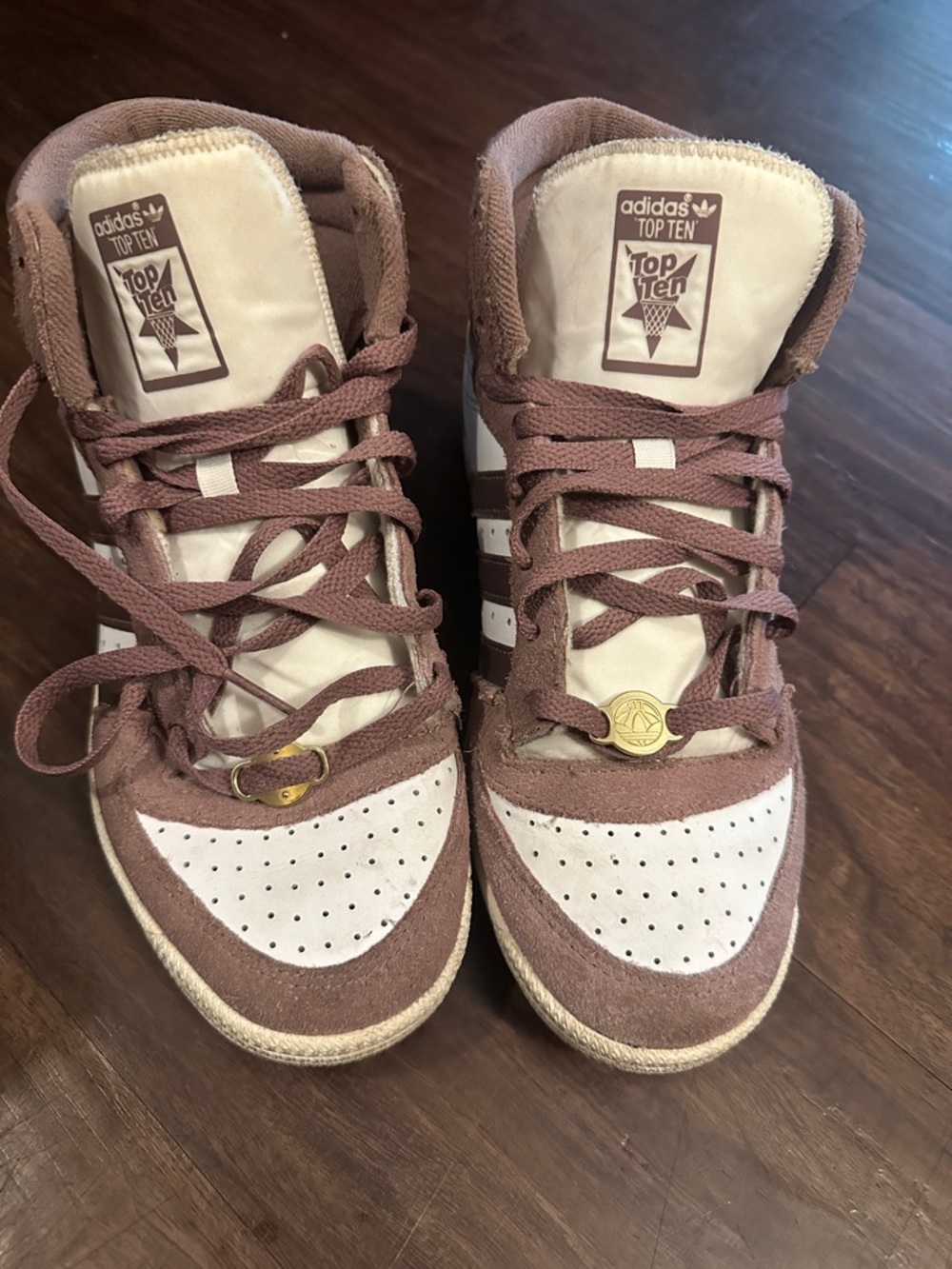 adidas Top Ten High-Tops in Dusty Rose and White